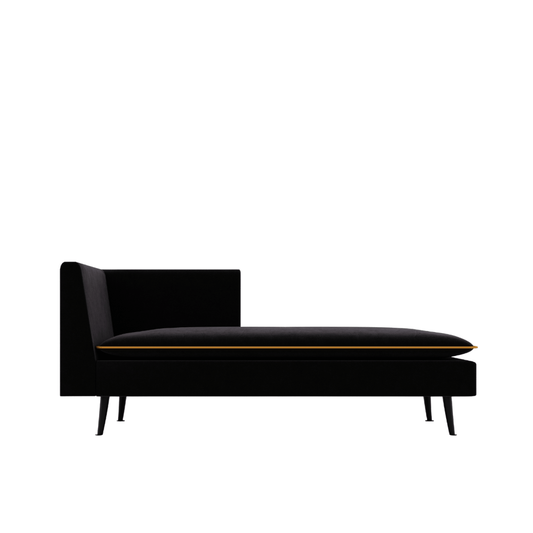 Black Tie Chaise and Cushion - Stylish Comfort for Your Home