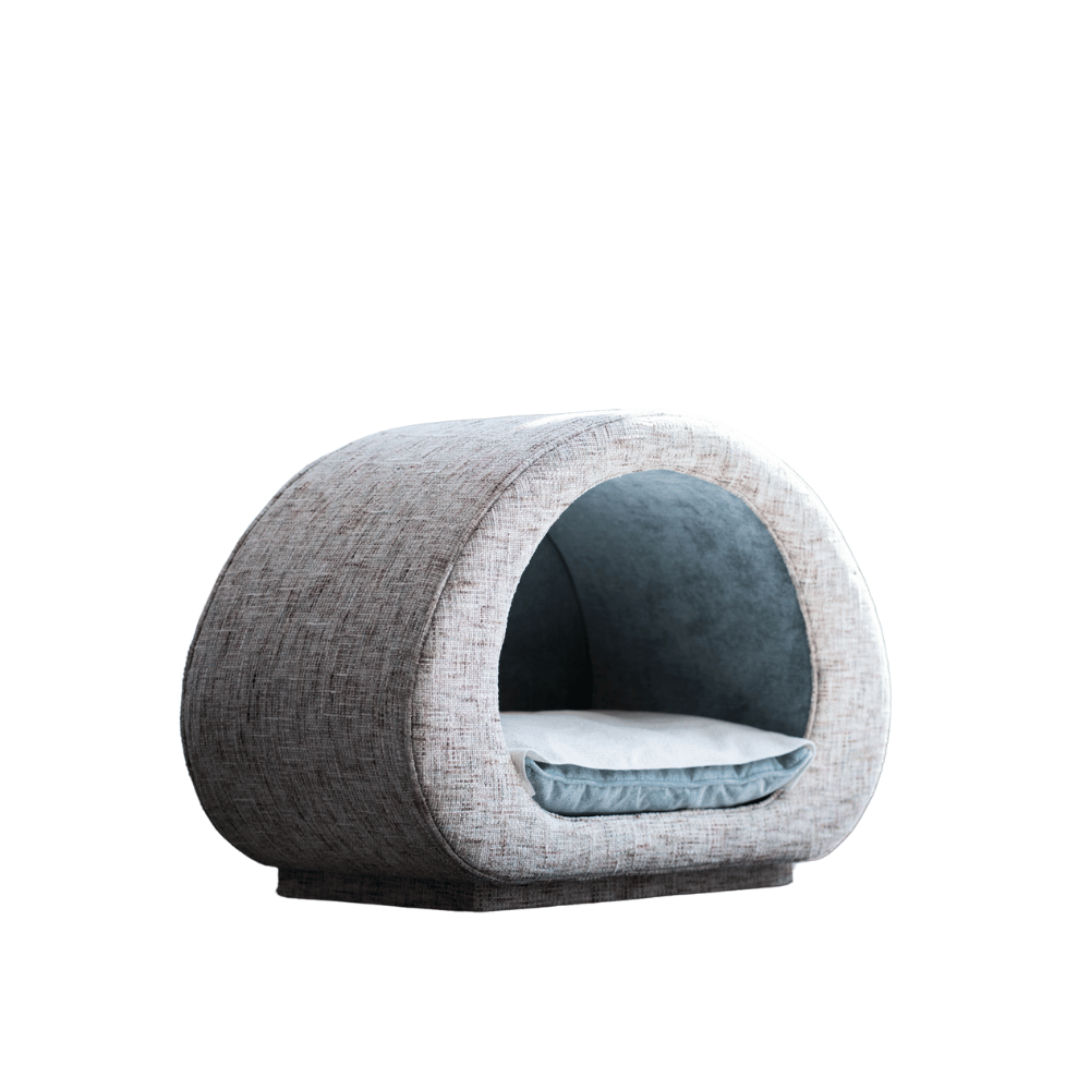 Single Pod Pet Bed - Stylish Grey Twill Retreat